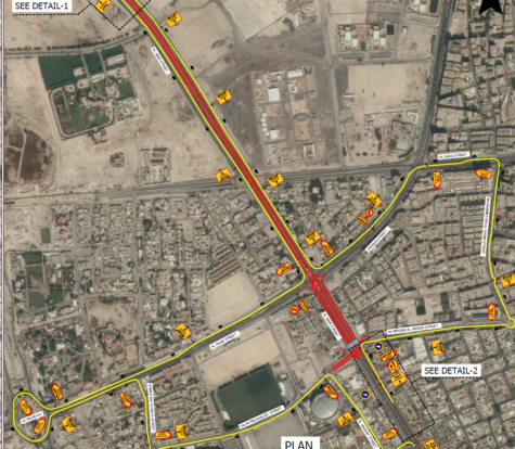 Traffic Diversion Plan for Qatar Pedestrian Crossing Masterplan