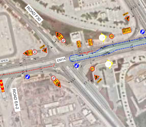 Traffic Diversion Plan for Landscape Works and Street lights in Lusail