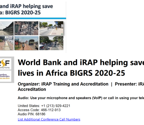 World Bank and iRAP helping save lives in Africa BIGRS 2020-25