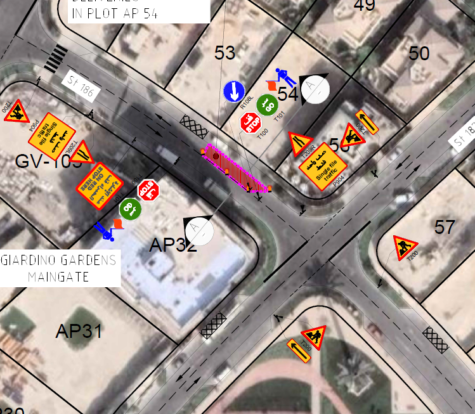 Traffic Diversion Plan for Plot 21, 24 and 54, Giardino Village, The Pearl, Qatar