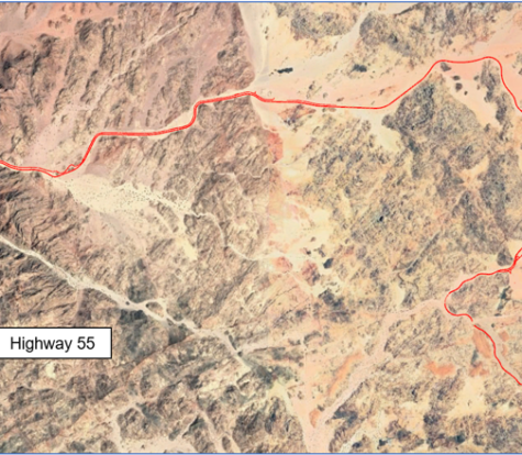NEOM Trojena: Existing Arrival Road, Kingdom of Saudi Arabia