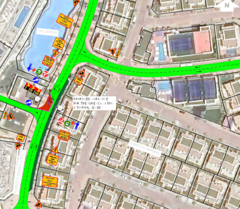 Traffic Diversion Plan for Floresta Gardens, The Pearl, Qatar