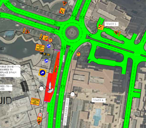 Traffic Diversion Plan for Grand Mosque, The Pearl, Qatar